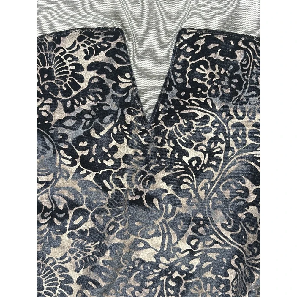 Capezio damask Dance Leotard mesh yoke Velvet/shear - Floral Velvet Leotard